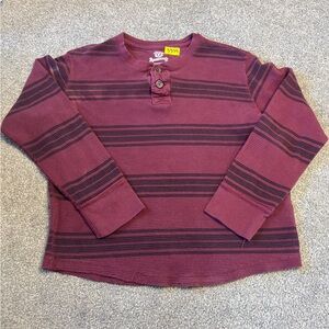 vintage roebuck & co shirt‎ boys large red striped long sleeve thermal gorpcore